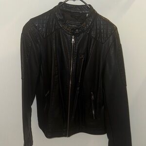 Levi's Quilted Black Leather Jacket for Women